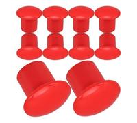 IOBIDDYS 12 Pièces Capuchons de Sécurité Plastique Rouge Forme Champignon pour Barres Armature Protection Fiable des Extrémités Adaptées aux Chantiers de Construction et Ouvrages