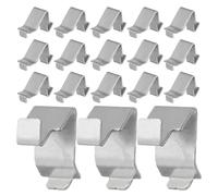 IOBIDDYS 50 Clips pour Étagères D'armoire en Fer Argenté, Support Robuste pour Étagères et Piliers, Assemblage Rapide sans Outils, pour Bureau et Espace de Rangement