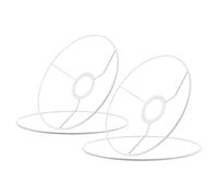IOBIDDYS Carcasse Abat Jour en Fer Blanc, Anneau de Support Robuste pour Abat-jour Rond Compatible Douille E27, pour Lampe Intérieur en 2 Sets