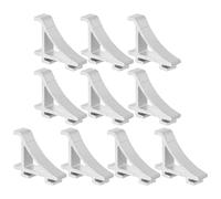 IOBIDDYS Lot de 10 Clips pour Clayette Frigo en Aluminium Robuste et Facile à Utiliser, Supports Métalliques Argentés pour Étagère de Congélateur et Réfrigérateur