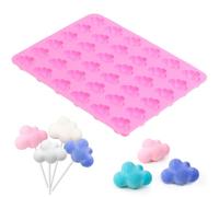 IOBIDDYS Moule à Bonbons 36 Cavités de Nuage en Silicone Alimentaire Résistant Chaleur et Réutilisable pour Pâtisserie et Confiserie Professionnelle