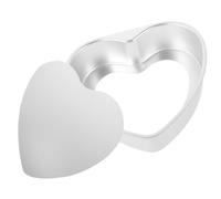 IOBIDDYS Moule à Pâtisserie en Alliage D'aluminium Forme de Cœur Surface Lisse, Moule à Gâteau Antiadhésif Cuisson DIY Créative et Romantique