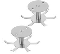 IOBIDDYS Organisateur d'articles divers 2pcs crochet de meuble à six griffes en acier inoxydable, pivotant, rangement sous armoire, pour suspendre ustensiles, sacs et clés