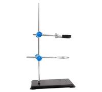 IOBIDDYS Support Métallique Portable 11.81 Pouces pour Laboratoire Chimie Base Stable et Colliers de Serrage en Acier pour Expériences