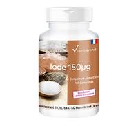 Iode 150mcg - ! POUR 6 MOIS ! - Iodure de Potassium - 100% Végan - 180 comprimés d’Iode - Contribue au métabolisme énergétique normal et à la fonction thyroïdienne normale | Vitamintrend®