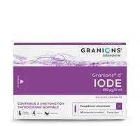 Granions Ampoules buvables Iode 150 µg – Contribue à une fonction thyroïdienne normale – 30 ampoules