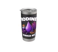 IODINE SAVED ME Important Minéral Thyroïde Fonction Bien-être Gobelet isotherme en acier inoxydable double paroi
