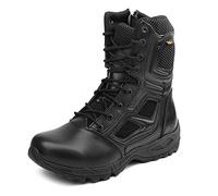 IODSON Bottes légères de tactiques militaires Randonnée,Rangers homme&femme de travail moto trekking 8", Bottines cuir Avec fermeture éclair YKK
