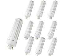 IOEDHW Paquet de 10 Ampoules LED GX24Q à 4 Broches, Blanc Chaud 3 000 K, fluorescentes compactes 22 W pour Ventilateur de Salle de Bain, hotte de Cuisine, Lampe enfichable 6 000 K, Angle de Faisceau