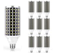 IOEDHW Paquet de 2/10 Ampoules LED en Forme de maïs Haute Puissance 50 W Super Lumineuses - Ampoules LED à culot E27/E39 6000 K lumière du Jour 5000 LM à économie d'énergie pour éclairage de Plafond