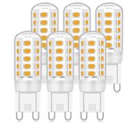 IOEDHW Paquet de 6 Ampoules de maïs LED G9, Ampoules LED G9 3,5 W, Blanc Chaud 3000 K 420 LM, Ampoule Capsule G9, Non dimmable, sans Scintillement, Ampoule G9 à économie d'énergie pour plafonniers