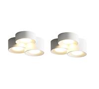 IOEDHW Plafonnier LED monté en surface Spot rond en aluminium Éclairage minimaliste vers le bas Lampes antirouille Lampes de plafond anti-éblouissantes Lampes de plafond à économie d'énergie pour cham
