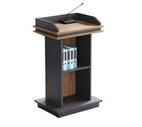IOEDHW Podium pour église, pupitre en Bois, pupitre d'enseignement en Bois avec Chicane, pupitre de Salle de Classe Portable sur Pied pour conférence, Auditorium, séminaire, école, etc.