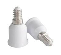 Ioensy 2 Pièces Adaptateur de Douilles E14 vers E27, Convertisseur de Douille et Culot Réducteur pour Lustres, Lampes LED, Appliques, Plafonnier Moderne, Compactes avec Connexion Sécurisée ABS