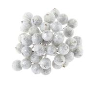Ioensy 200 Pièces Artificielle Mini Fleur Givrée Plante Artificielle en Mousse Fer Souple Parfait pour Centre de Table Décoration de, Argent
