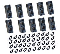 Ioensy 50 Clips de Fixation pour Clôture Anti-Fugue pour Animaux, Boucles de Fil, Pinces pour Clôture Anti-Fugue, Noir