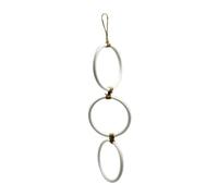 Ioensy Anneaux D'enrichissement pour Serpent Grimpant, Installation Facile, Décoration pour Habitat, Accessoires Suspendus pour Serpent des Blés, Métal R, Blanc