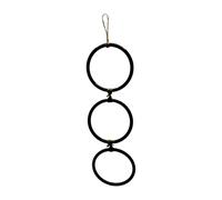 Ioensy Anneaux D'enrichissement pour Serpent Grimpant, Installation Facile, Décoration pour Habitat, Accessoires Suspendus pour Serpent des Blés, Métal R, Noir