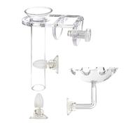 Ioensy Aquarium Kit Tube d'alimentation Crevette Poisson Plat Anti-Diffusion Tube Accessoires Nourriture Matériau Acrylique Verre Transparent Adapté à L'Élev, Tube de 28 Cm