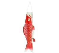 Ioensy Bannière Carpe Japonaise, Drapeau Carpe Coloré, Guirlande de Poissons, Décoration Suspendue Extérieure, Bannière Carpe Japonaise pour Jardin, Rouge