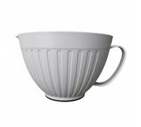 Ioensy Bol Mélangeur Pp Saladier Verseur Récipient Gradué Bande Silicone Base Antidérapante Adaptée à la Cuisine Maison Préparation de Salade, Gris