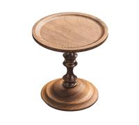 Ioensy Bougeoir en Bois Rond Artisanal Pièce Décorative Support à Bougie Pilier Centre de Table Élégance Rustique pour Dîner Romantique Salon Mariage, 11.2 Cm X 13.3 Cm