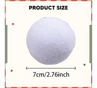 Ioensy Boules à Neige Artificielles de 7 Cm pour Les Batailles de, Idéales pour Les Décorations de Noël, 20 Morceaux