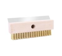 Ioensy Brosse à Pizza à Poils en Laiton Inoxydable avec Pelle en Acier pour Cheminée, Barbecue et Accessoires de Cuisine en Extérieur
