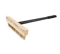 Ioensy Brosse Longue pour Four à Pizza, Brosses pour Barbecue à Usage Domestique et Commercial, Manche en Alliage D'aluminium, Brosse pour Pierre à Pizza, S