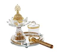 Ioensy Brûleur D'encens avec Porte-encens et Plateau Miroir, Diffuseur à Pince pour Salon, Ramadan, Méditation à Domicile et Mariage