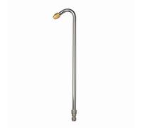 Ioensy Buse de Lavage Auto Lance Haute Pression Embout Jet Ventilateur 25 De Tube Acier Inoxydable Pointe Laiton Raccord Rapide Adaptée au Nettoyage Automobile Entretien Extérieur, Type U 120° Court