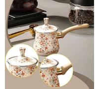 Ioensy Cafetière En Acier Inoxydable Robuste avec Poignée Ergonomique Pot à Café Chauffe-beurre Fontaine à Chocolat Adaptée Aux Cafés Maisons Bureaux Cuisine, 900 Ml