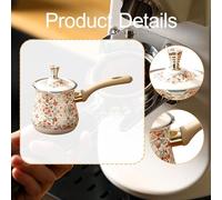 Ioensy Cafetière En Acier Inoxydable Robuste avec Poignée Ergonomique Pot à Café Chauffe-beurre Fontaine à Chocolat Adaptée Aux Cafés Maisons Bureaux Cuisine, 720ml