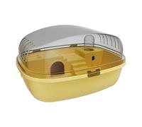 Ioensy Cage à Hamster Portable Ouvrant et Ventilation, Idéale pour Les Petits Animaux comme Les Rats, Les Hérissons, Les Cochons d'Inde, Les So, Jaune