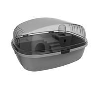 Ioensy Cage à Hamster Portable Ouvrant et Ventilation, Idéale pour Les Petits Animaux comme Les Rats, Les Hérissons, Les Cochons d'Inde, Les So, Gris