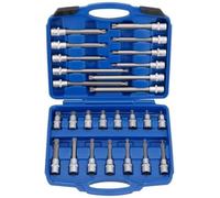 Ioensy Clé Hexagonale à Douille Coffret Outils Embouts Douilles Cliquet Boîtier Moulé Angles Renforcés Transport Aisé Adaptée pour Montage Équipement Entretien Voiture Bricolage Maison Garage