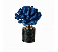 Ioensy Coral Simulation Display Sculpture Corail Décor Figurine Ornement Moderne Résine sur Socle Marbre avec Connexion Métal Solide Convient pour Salon Console Bibliothèque Entrée, Petit