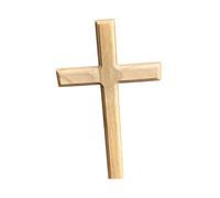 Ioensy Croix Murale Chrétienne, Collection de Bénédictions, Figurine Décorative En Bois pour Salon, Thanksgiving Ou Bureau, Bois, 30cm