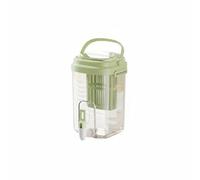 Ioensy Distributeur de Boissons Pichet Carafe Récipient Verseur avec Robinet Tamis Intégré en PP sans BPA Étanche Profil Optimisé pour Réfrigérateur, Vert