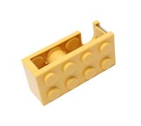 Ioensy Distributeur de Ruban de Masquage Compact Accessoire Coupe-ruban Transportable Support de Rouleau Adhésif Robuste en Polypropylène Adapté aux Cadres, Jaune