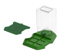 Ioensy Distributeur d'eau Reptile Bol Mangeoire Distributeur Nourriture Bouteille Accessoire Anti-Noyade en PP Adapté aux Reptiles Animaux Domestiques, Vert