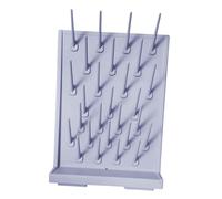 Ioensy Égouttoir à 27 Supports pour Flacons de Verrerie de Laboratoire, Dimensions : 12 X 40 X 55 Cm, Gris clair