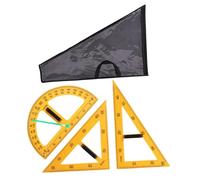 Ioensy Ensemble de Règles Géométriques Mathématiques avec Sac de Rangement, Règles Multifonctionnelles pour L'enseignement En Classe, Triangle, Grands Ch, 3 PIÈCES