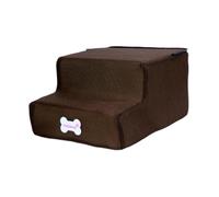 Ioensy Escalier pour Animaux Chien Rampes Pet Stairs Deux Marches Structure Tissu Élastique Housse Amovible Antidérapante Convient Aux Chiens Chats Maison Ch, CafÉ