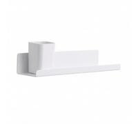 Ioensy Étagère Blanche Acrylique Fixée au Mur pour Livres Cahiers Pits Outils Montage Simple sans Perçage Structure Fine Adaptée aux Salles Pits Espaces