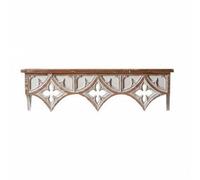 Ioensy Étagère Murale Vintage Étagère de Rangement Étagère de Présentation Étagère Suspendue Bois Massif avec Reliefs Design Mural pour Exposer Objets, 60 Cm