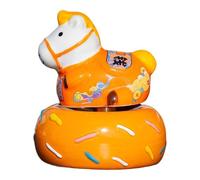 Ioensy Figurine de Cheval Miniature Statue Animale Petit Cheval Décoration Céramique Cabinet Table Convient pour Fête Anniversaire Hôtel Cheminée, Orange