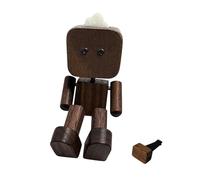 Ioensy Figurine Décorative pour Voiture avec Pieds Qui Tremblent, Accessoire Intérieur Auto, Figurine En Bois Compacte et Amusante pour Table, Brun Foncé