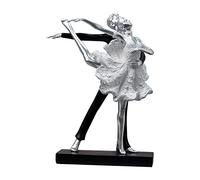 Ioensy Figurine Décorative Représentant Un Couple Romantique Dansant, Idéale pour Un Anniversaire, Une Vitrine Ou Un Bureau. Elle Représente des Danseurs de, Style A Argent