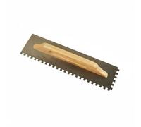 Ioensy Grattoir à Joints de Carrelage Raclette Outil de Carreleur Spatule pour Carrelage Trowel Carré Ergonomique Manche Bois Adapté à Rénovation Maison et Chantier Professionnel, 60CM, Dents 12x12